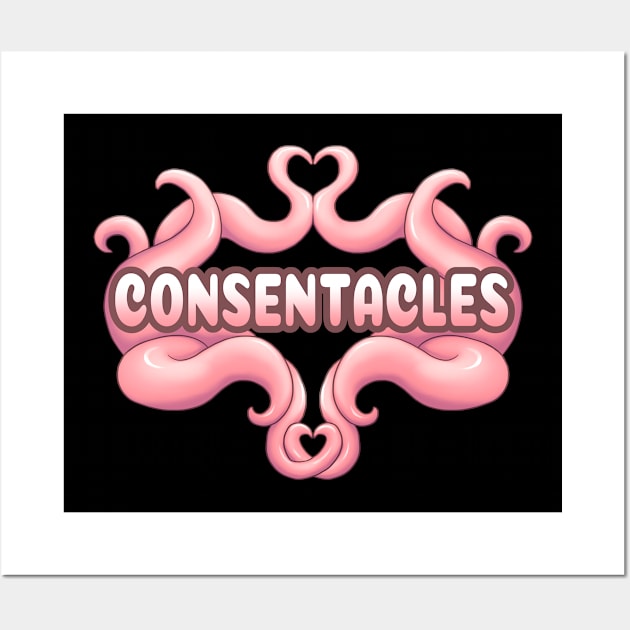 Pink Consentacles Wall Art by Shrineheart